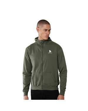 Greys & Blues Unisex Rocky Hoodie with Zip - Olive Green